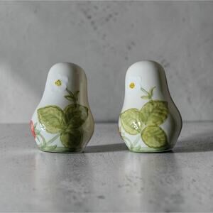 Vintage Franciscan Desert Rose Salt and Pepper Shakers Set Pear Shape MCM USA